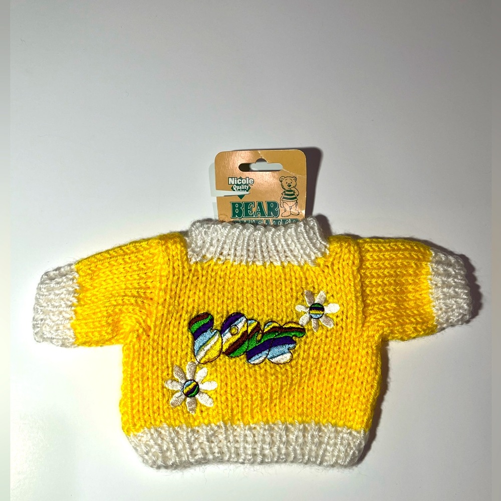 Nicole Bear Sweaters (Fits 10”-12”) Love w/ flowers design